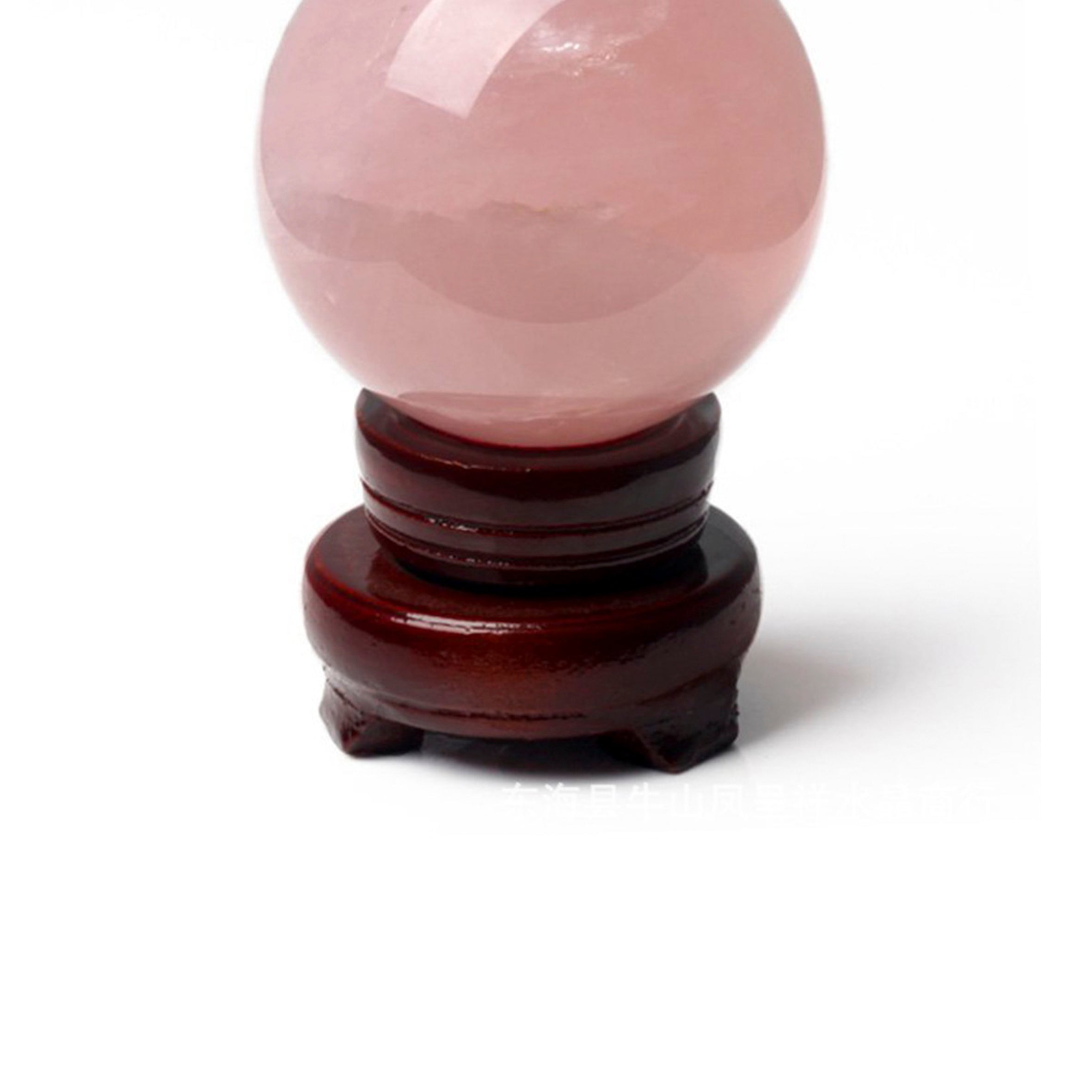 10 CM Rose Quartz Stone Ball Ornament W1697